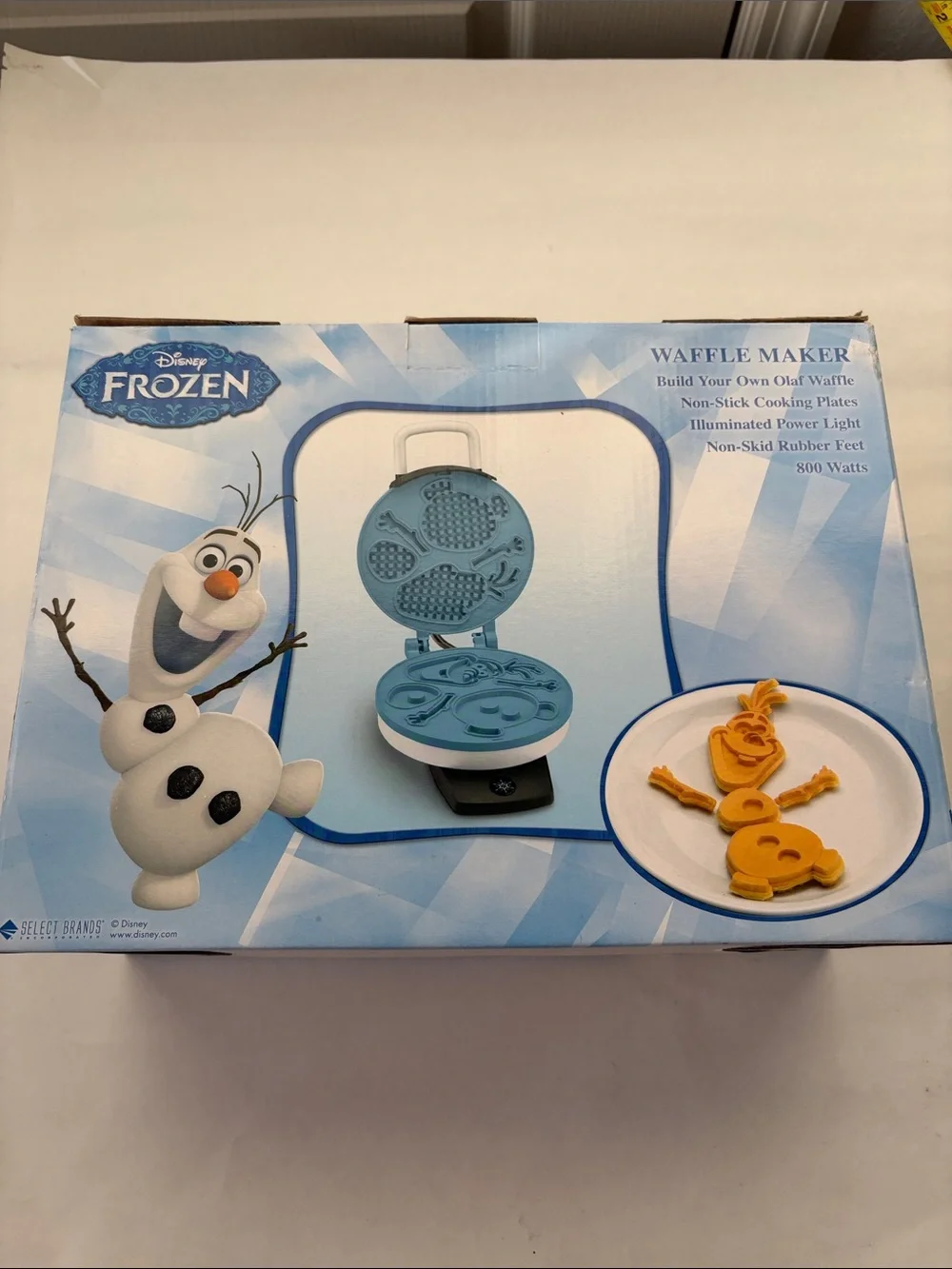 Disney Frozen Olaf Character Waffle Maker in White and Blue